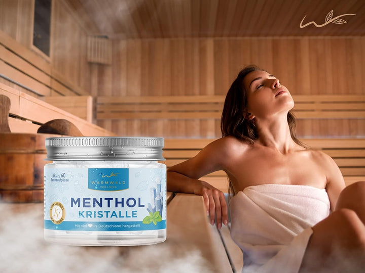 Mentholkristalle 100ml - Apotheker Qualität ideal für die Sauna - Saunaaufgüsse - Kristalle 100% aus