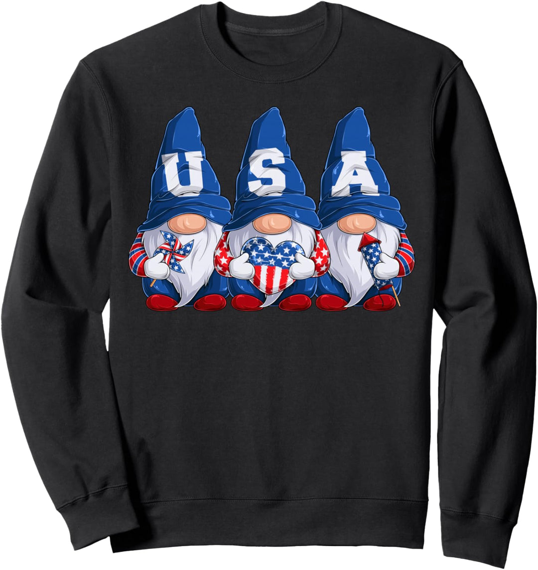 Zwerge USA Souvenir Flagge Damen, Herren, Jungen, Mädchen Sweatshirt