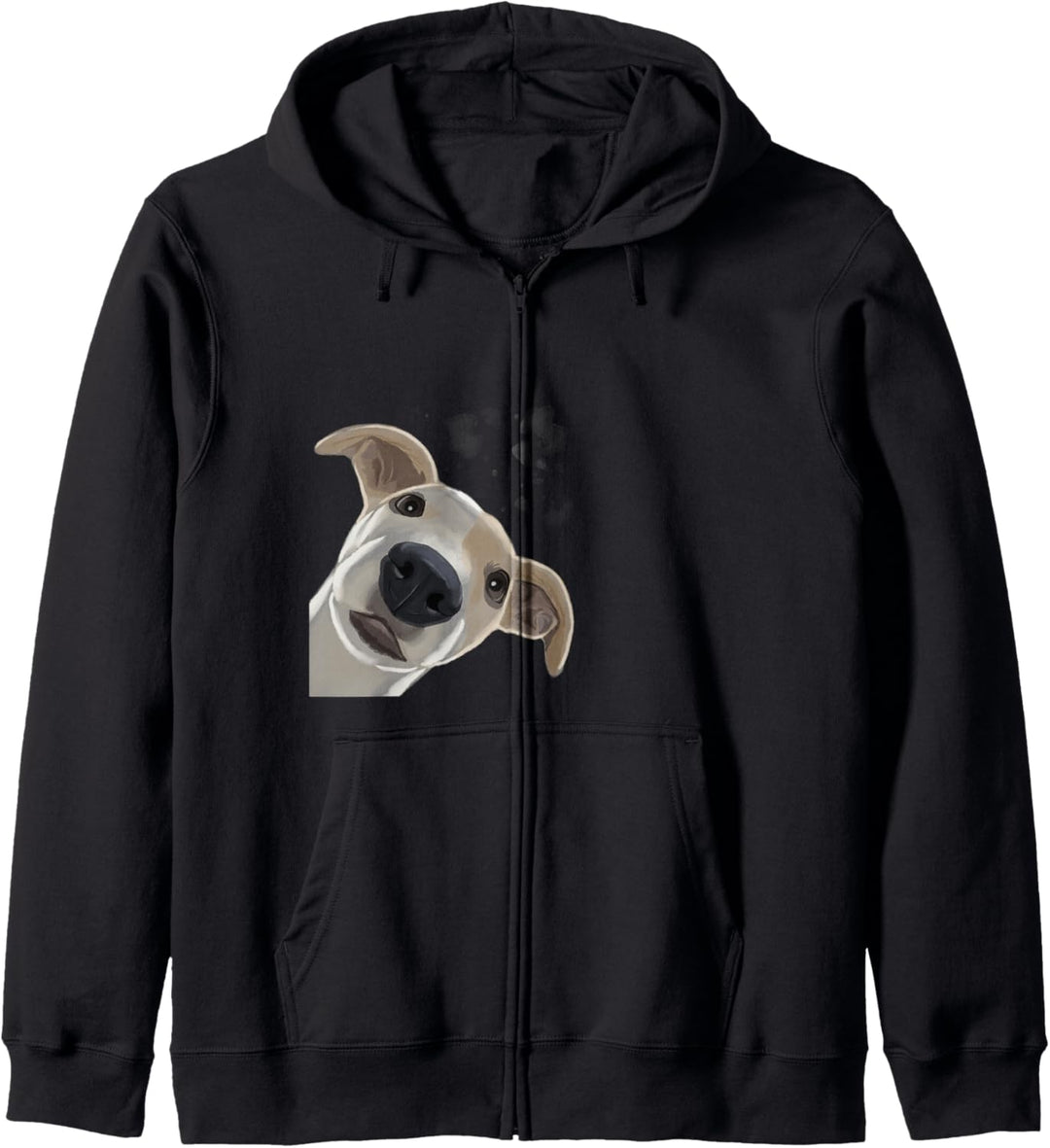 Neugieriger Hund Windhund Whippet Kapuzenjacke