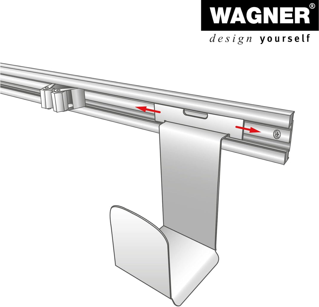 WAGNER - hooks4tools - Gerätehalter SCHLAUCH/KABEL - 127 x 103 x 245 mm, Stahl beschichtet Ral 9006,