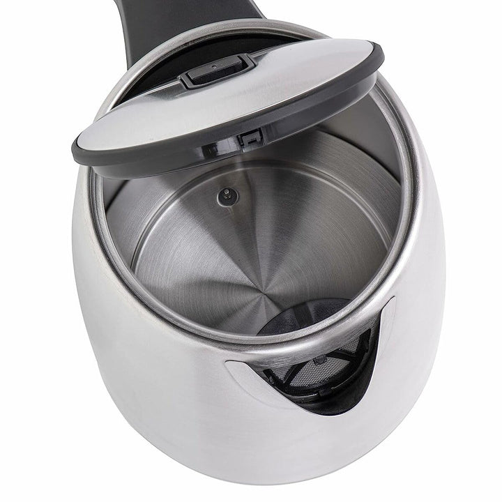 ADLER AD 1340 1,7L Stahlkessel mit LCD, Wasserkocher mit Temperaturkontrolle, silber