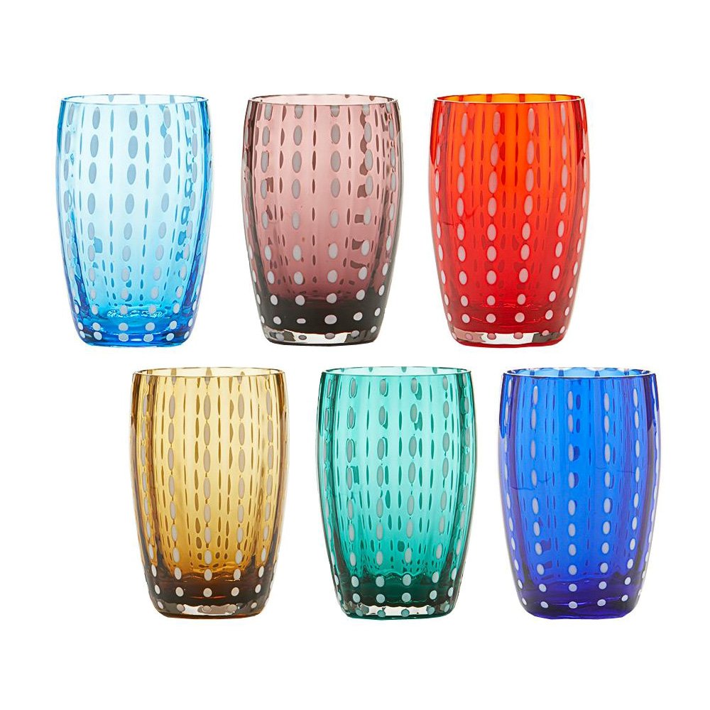 Zafferano - Perle Set 6 brille tumbler MIX