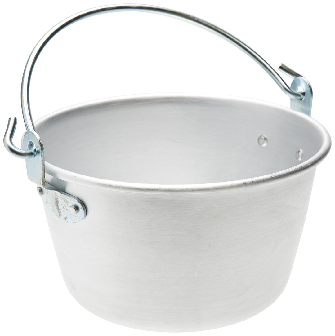Pentole Agnelli Paiolo con Manico Arco e Orlo, in Alluminio BLTF, Argento, 26 cm, 26 cm