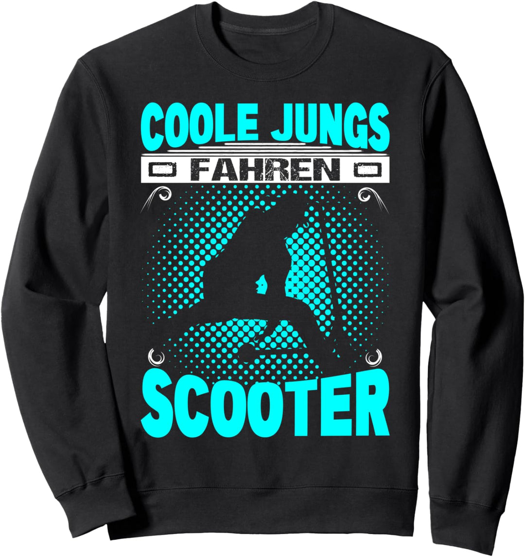 Stuntscooter Coole Jungs Fahren Scooter Tretroller Roller Sweatshirt