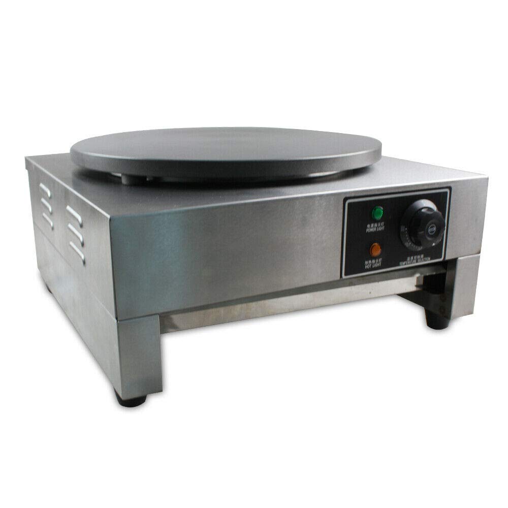40CM Elektrischer Crepe Maker, 3000W Crepesplatte Crepesmaker Crepeseisen mit Thermostat Temperatur