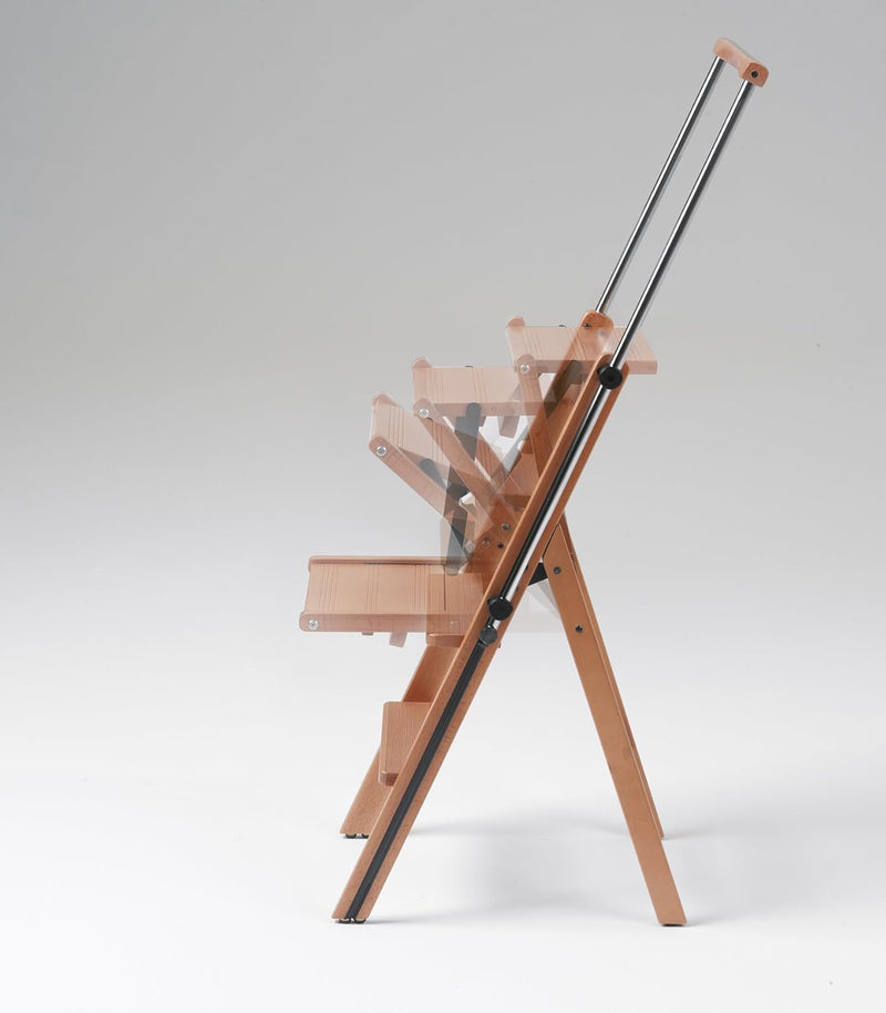 ARREDAMENTIITALIA Arredamenti Italia Stuhl/Leiter ELETTA, Holz - Verwandelbar - 4 Stufen -Farbe: Kir