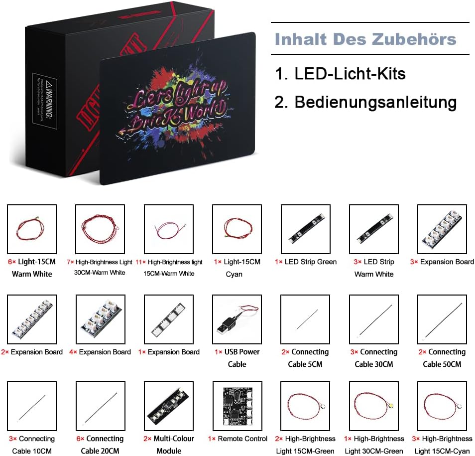 Led Licht Set für Lego 10305 Burg der Löwenritter (Kein Lego-Modell enthalten, nur Beleuchtung), Fer