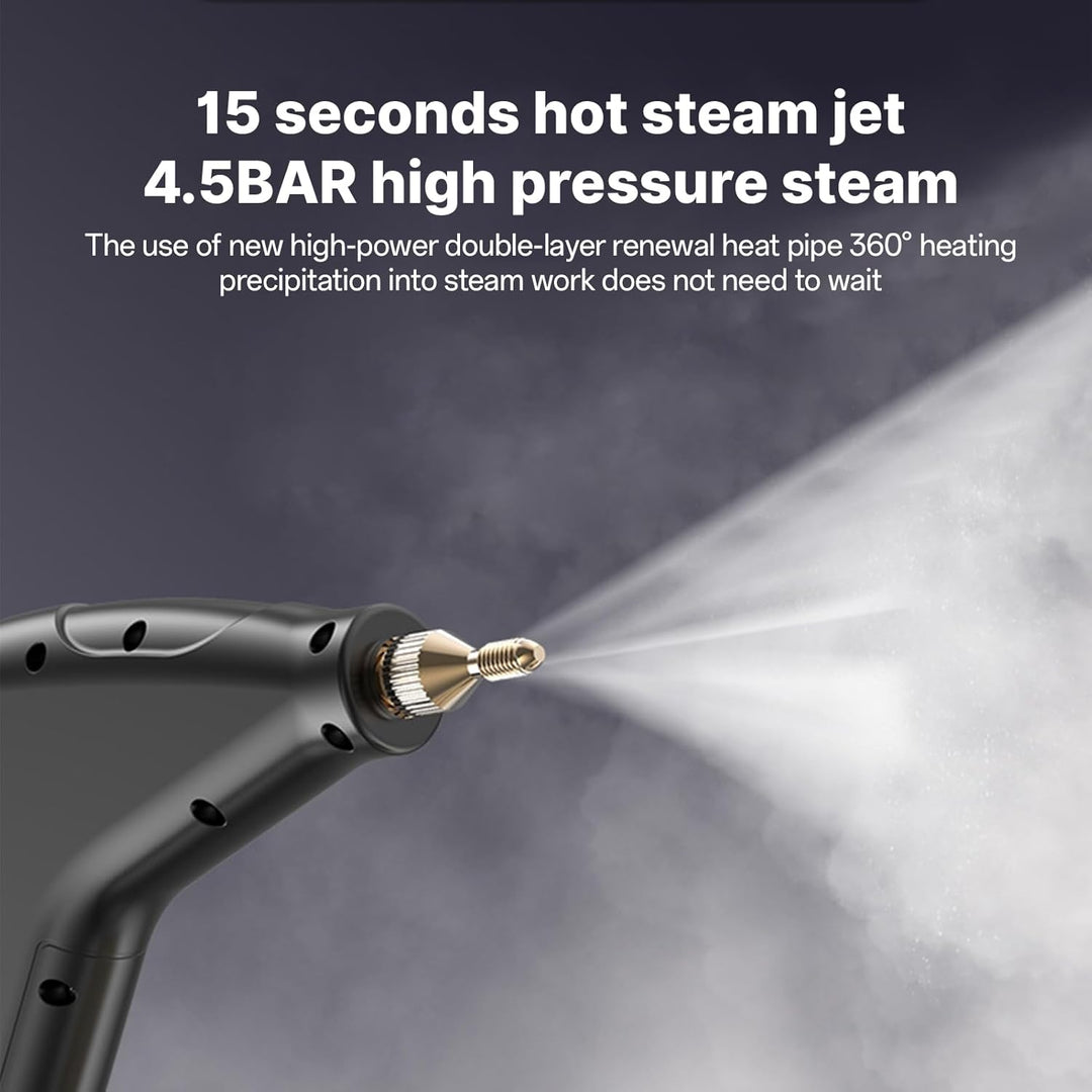Irishom Handheld Multi-Surface with 6pcs Accessories Screen 6 Levels Adjustable 105℃/221℉ Deep Clean