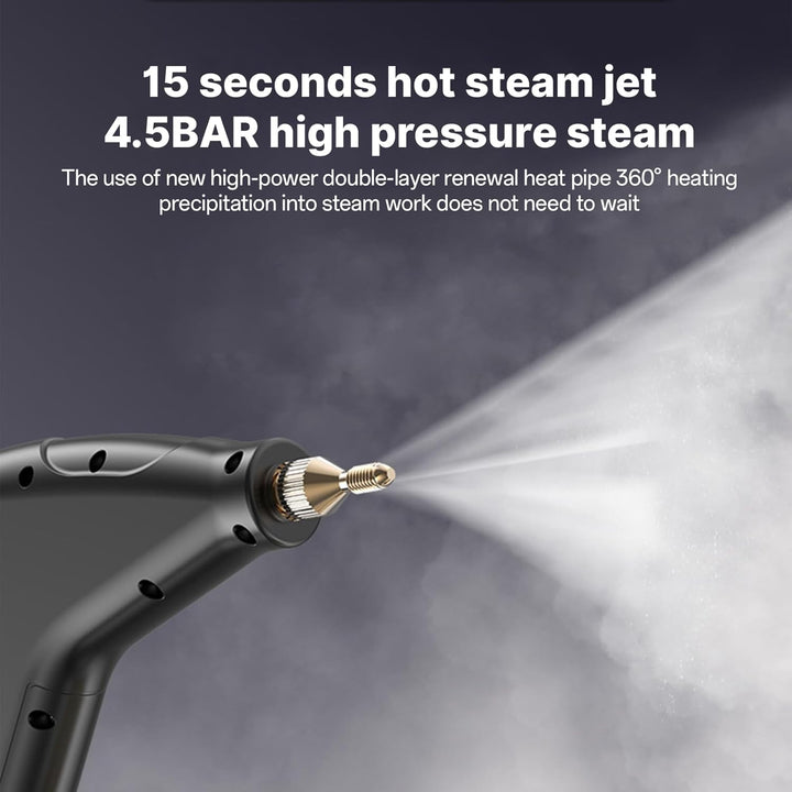 Irishom Handheld Multi-Surface with 6pcs Accessories Screen 6 Levels Adjustable 105℃/221℉ Deep Clean