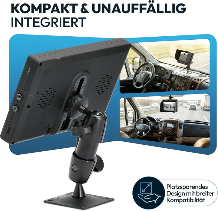 VSG24 Flex ONE Monitorhalterung für Rückfahrmonitor 5–10 Zoll – stabile Halterung für Wohnmobil, Tra