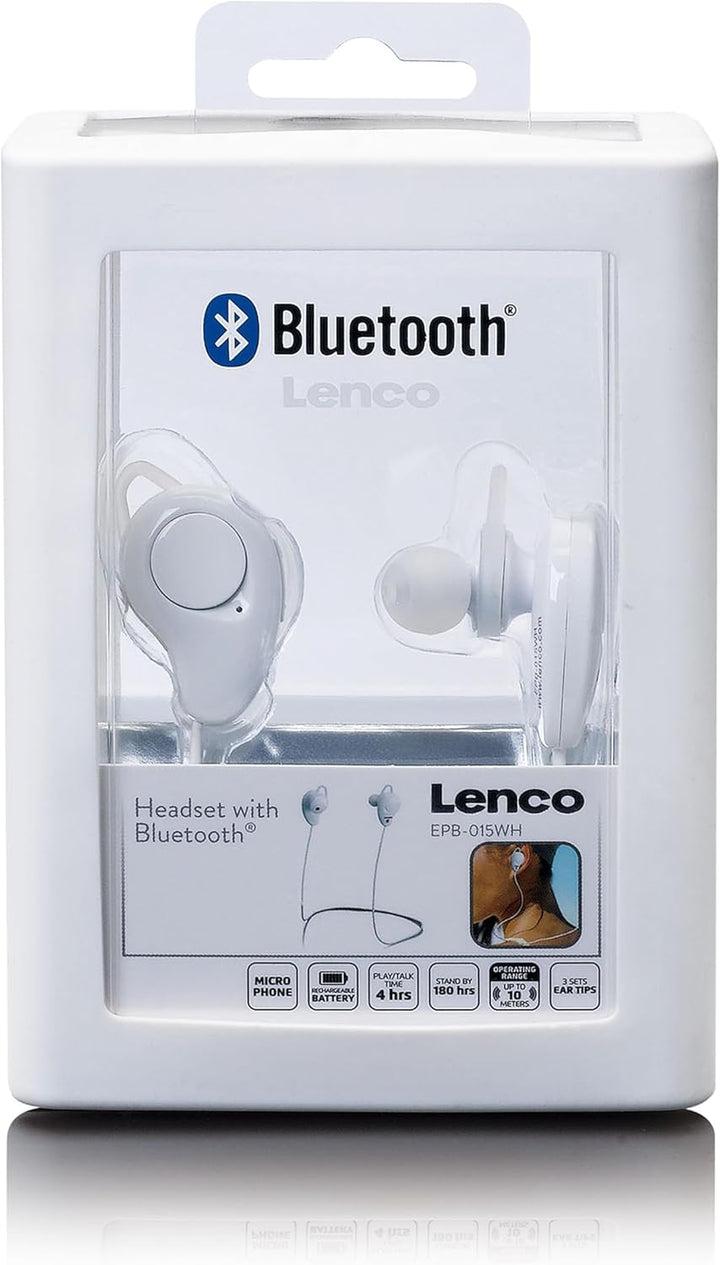 Lenco EPB-015 - kabellose Bluetooth Kopfhörer - In-Ear-Kopfhörer - mit Mikrofon - integrierter Akku