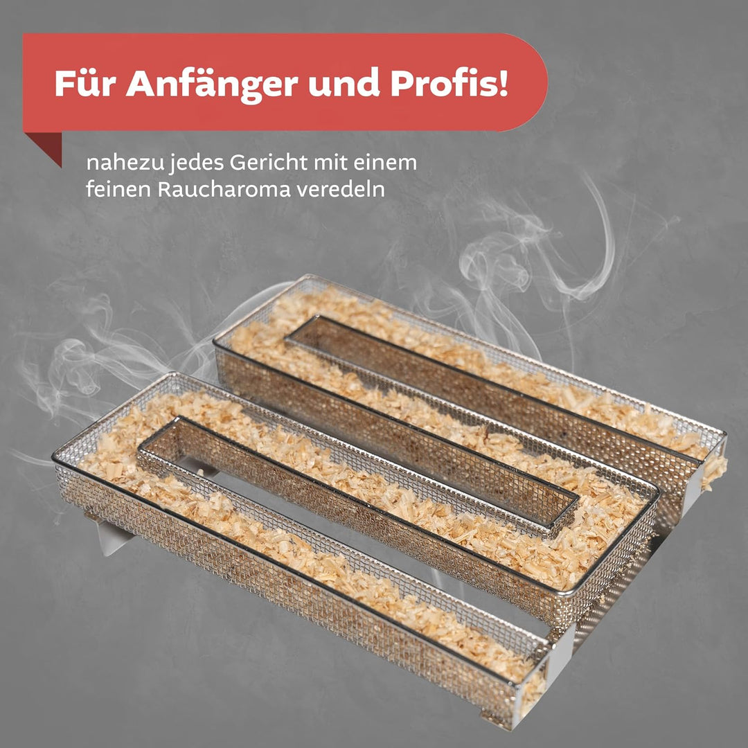 LEMODO Kaltrauchgenerator aus Edelstahl, Räucherschnecke für Räucherofen, Rauchgenerator mit 5 Stund