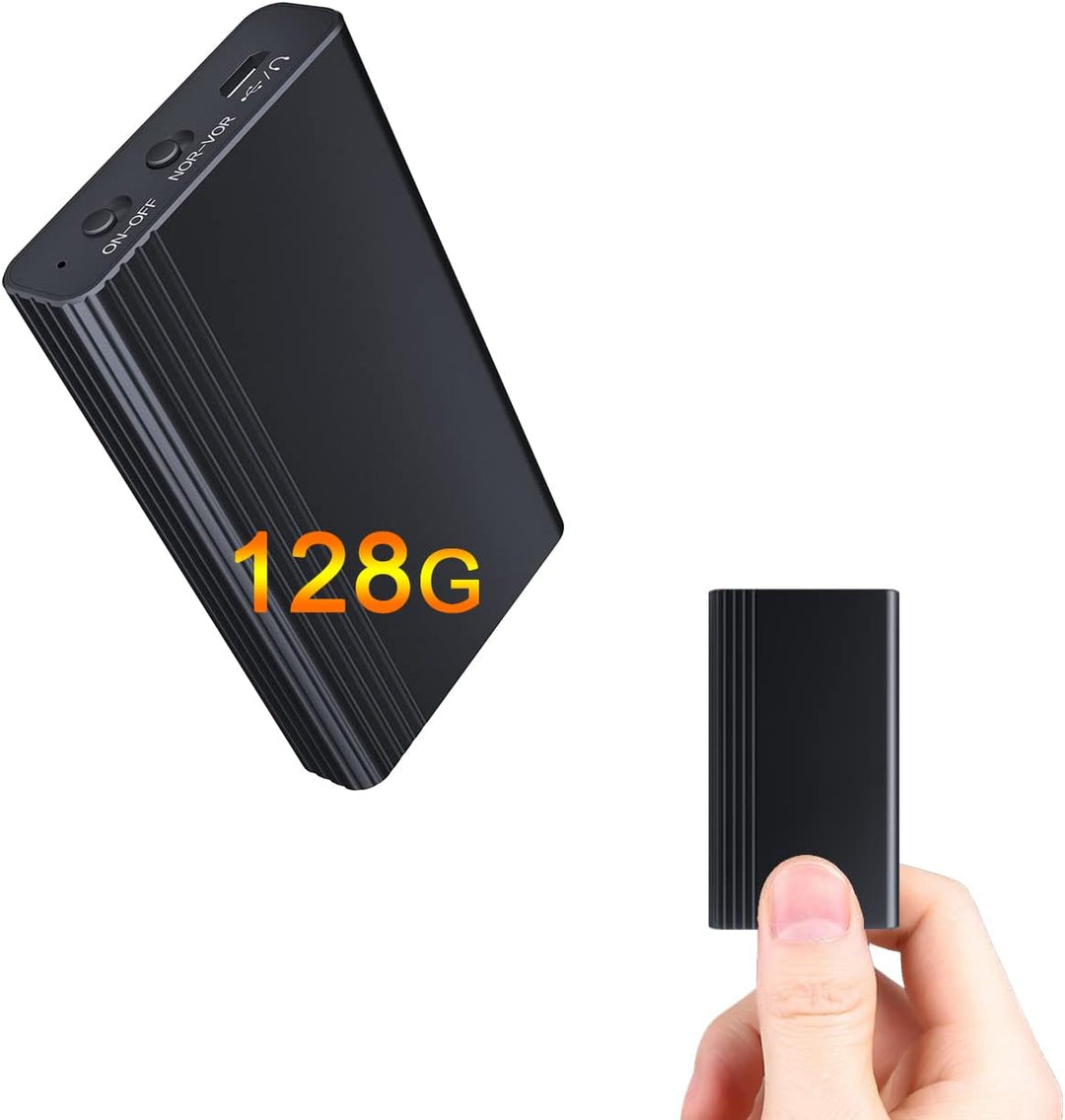 128GB Eingebauter Magnet Diktiergerät Mini, 2000 Stunden Speicherkapazität, Kontinuierliche Aufzeich