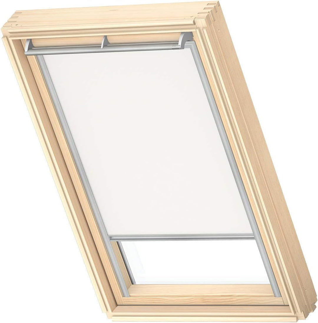 VELUX Original Dachfenster Verdunkelungsrollo für C04, Weiss, mit Grauer Führungsschiene