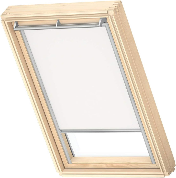 VELUX Original Dachfenster Verdunkelungsrollo für C04, Weiss, mit Grauer Führungsschiene