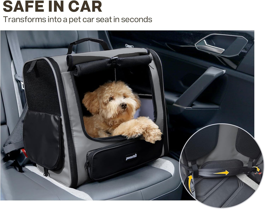 pecute Grosse Katzen Rucksack Tragetasche für Katzen & kleine Hunde, Belüfteter & robuster Haustier