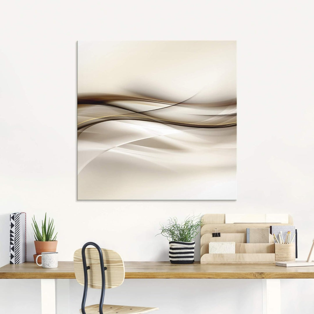 ARTland Glasbilder Wandbild Glas Bild einteilig 100x50 cm Querformat Moderne Kunst Abstrakt Modern R