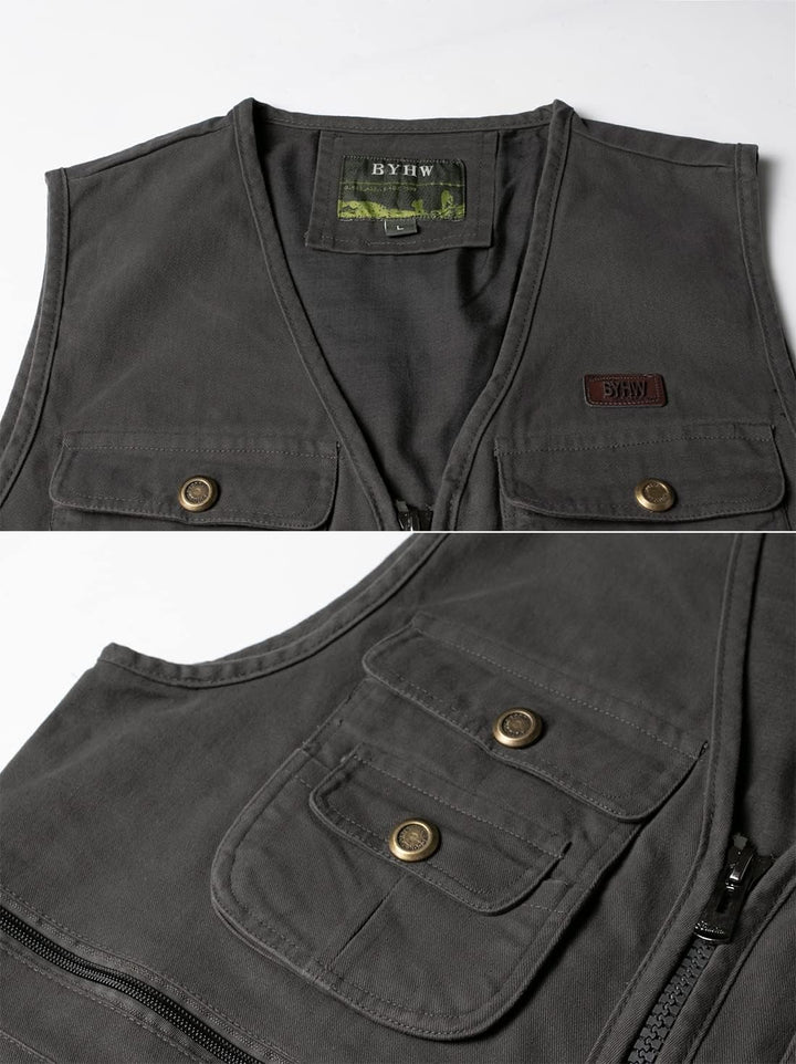 KTWOLEN Herren Angelweste Outdoor Jagdweste Fotografie Ärmellose Jacke Angelwesten Arbeitsweste Werk