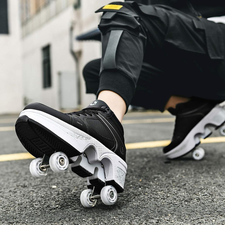 Roller Skate Shoes Rollschuhe Schuhe Mit Rollen Skateboardschuhe,Inline-Skate, verstellbar Damen Sch