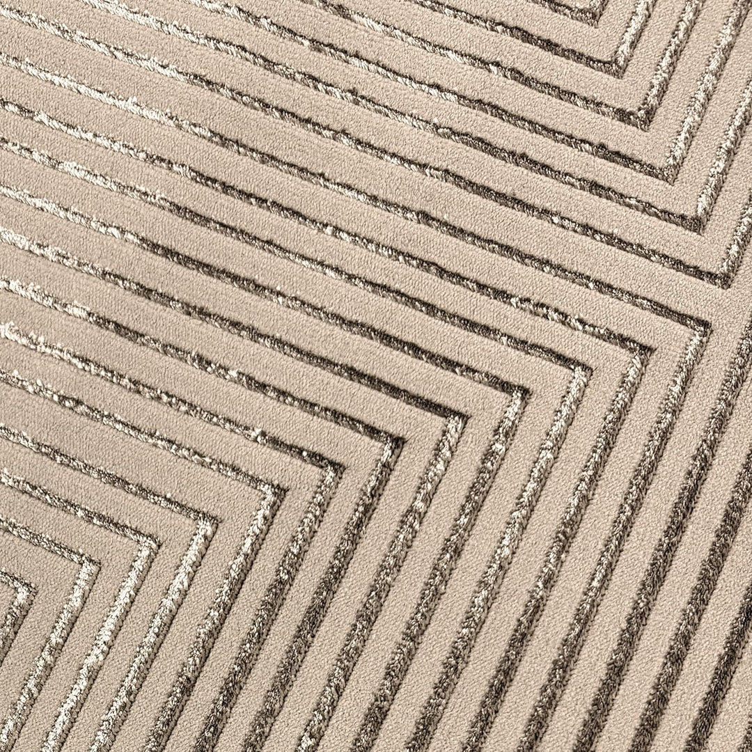 Teppich-Traum Teppich für Wohnzimmer Esszimmer Schlafzimmer 3D-Relief modern geometrisch pflegeleich