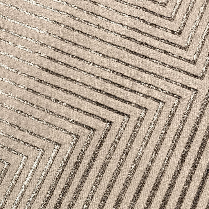 Teppich-Traum Teppich für Wohnzimmer Esszimmer Schlafzimmer 3D-Relief modern geometrisch pflegeleich