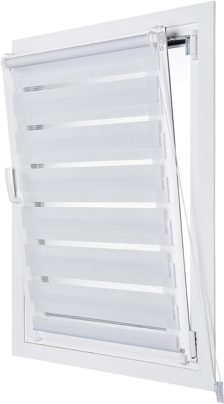 STORESDECO Doppelrollo Klemmfix ohne Bohren. Klemmrollo Einfache Montage, Zebra Rollo lichtdurchläss