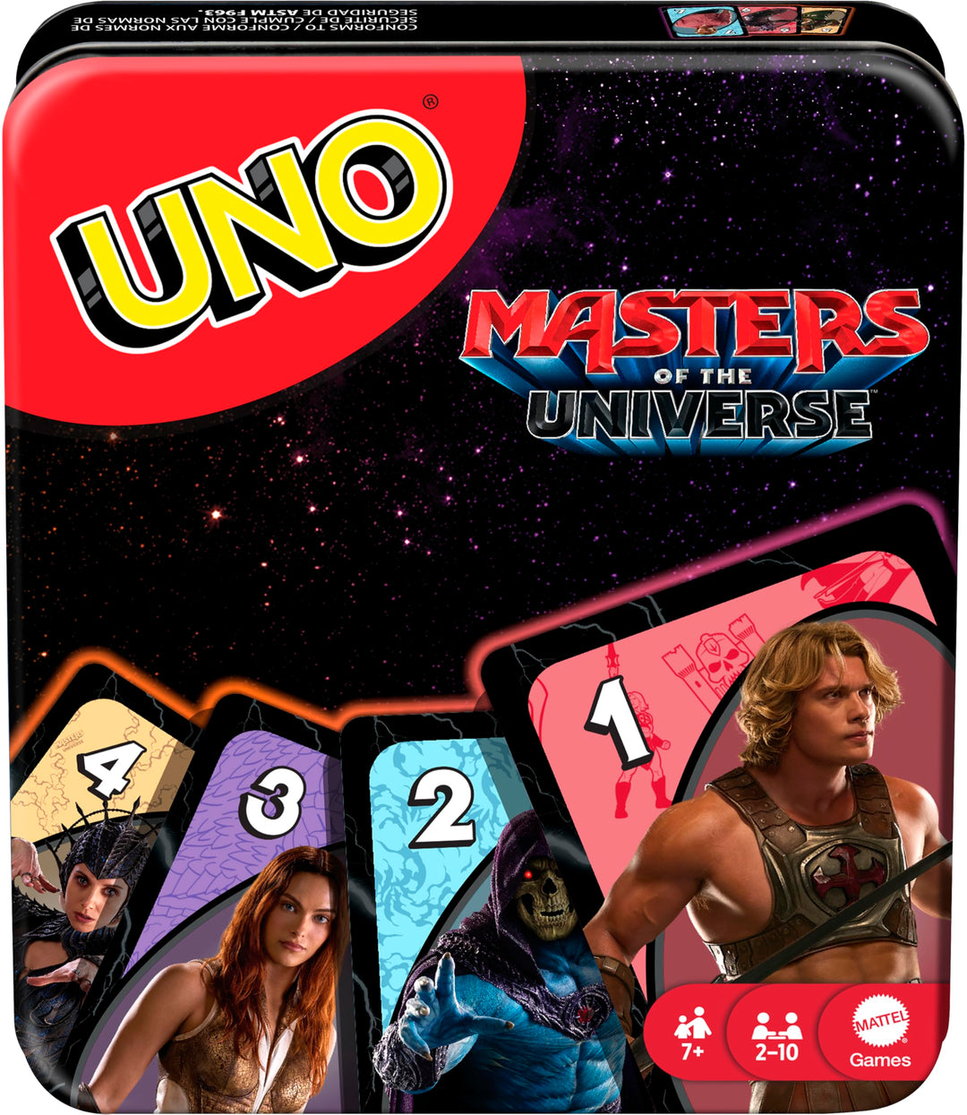 Mattel Games UNO Masters of the Universe Film Kartenspiel mit Motivdeck und Aufbewahrungsdose zum Sa