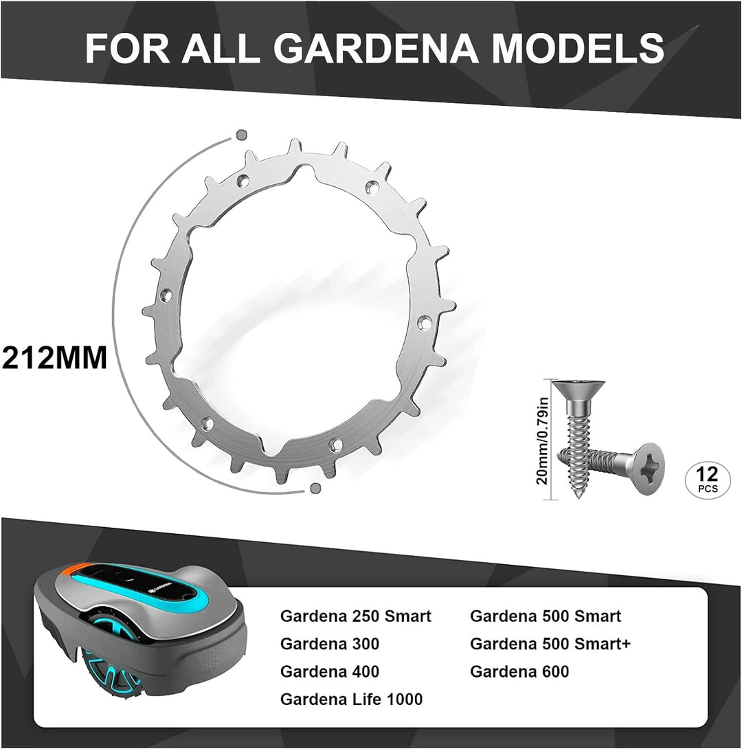 Spikes für Rasenmäher-Roboter,Geeignet für alle Gardena Sileno City-Mähroboter,Rasennägel aus Edelst