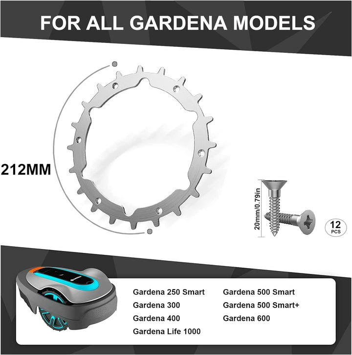 Spikes für Rasenmäher-Roboter,Geeignet für alle Gardena Sileno City-Mähroboter,Rasennägel aus Edelst