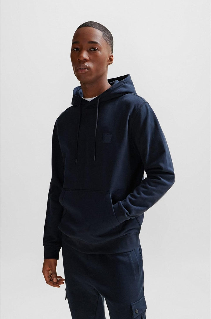 BOSS Herren Wetalk Hoodie aus Baumwoll-Terry mit Logo-Aufnäher XS Dark Blue404, XS Dark Blue404