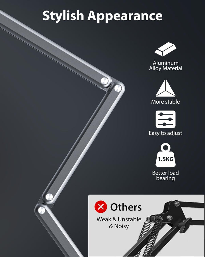 FULAIM Aluminium Mikrofon Arm kompatibel mit RODE Mikrofon, Einstellbarer Mikrofonständer für Shure