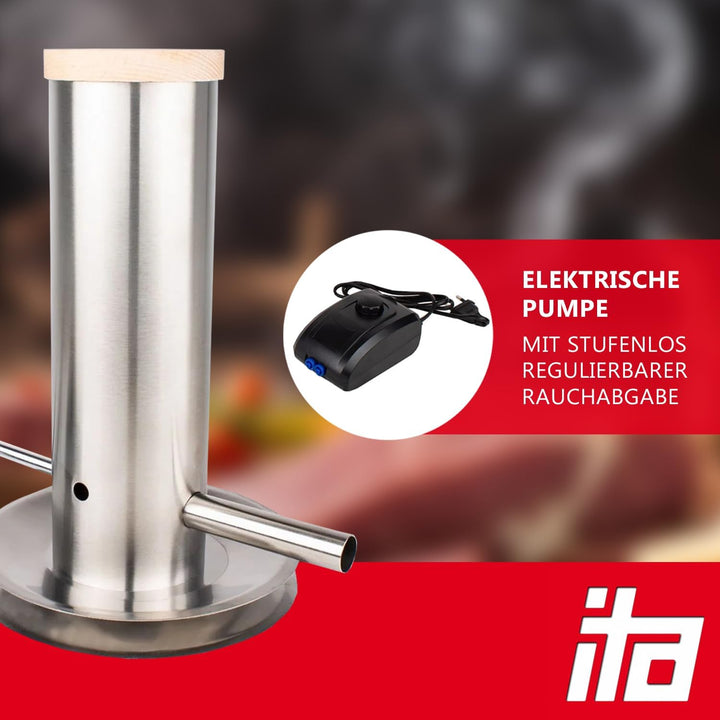 ITA Premium Kaltrauchgenerator aus Edelstahl - Raucherzeuger für Räucheröfen Smoker - Rauchgenerator