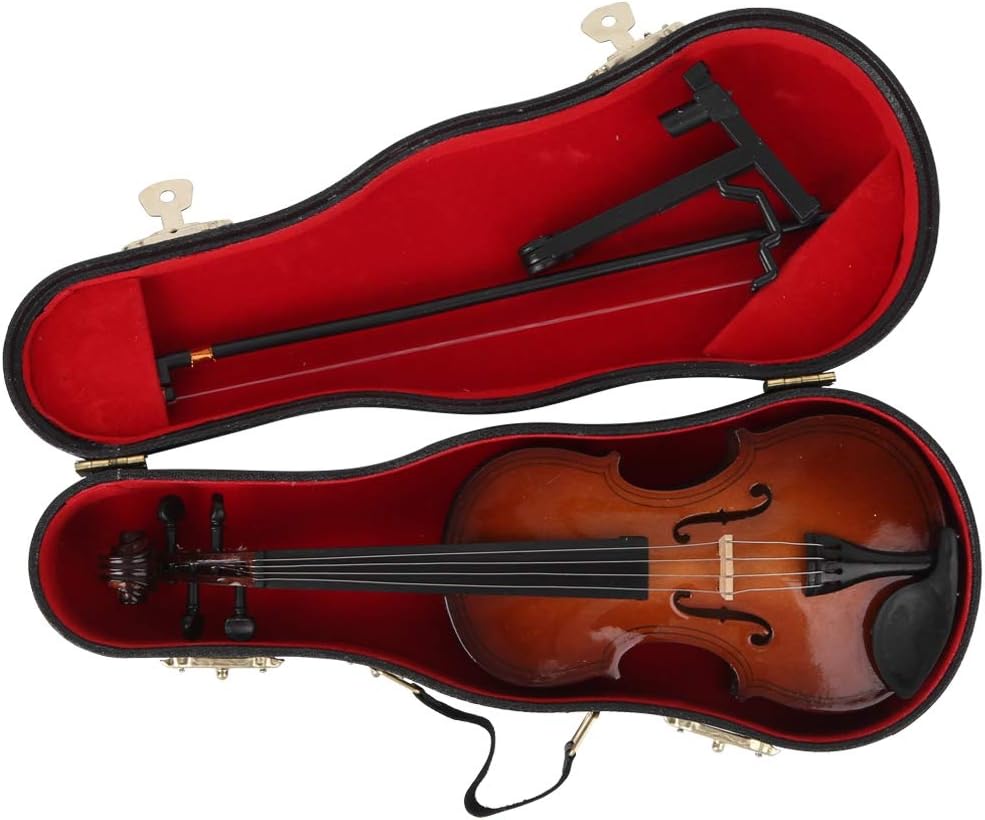 Jadpes Hölzernes Miniatur-Geigenmodell, 20 cm Musikinstrument Handgemachtes Geigenmodell Dekoration