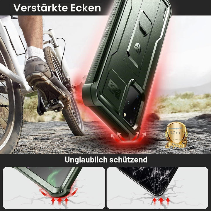 Dexnor Hülle Samsung Galaxy S20+ Plus 5G, eingebauter Displayschutz und Ständer, strapazierfähig, Mi