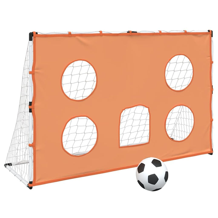 vidaXL Fussballtor für Kinder, Trainingstor mit Zielmatte Ball Netz, Fussball Tor für Innen Aussen,