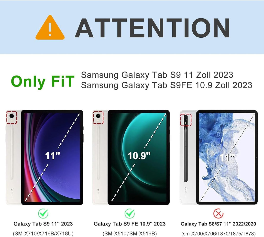 IVEOPPE Tastatur für Samsung Galaxy Tab S9FE/S10FE 10.9", Hülle Tastatur Galaxy Tab S9/S10FE 2025, M