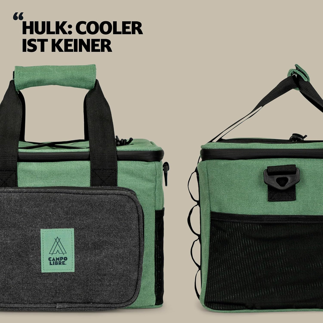 Campo Libre.® Hulk I Premium Camping Kühltasche 30l & 20l I Kühltasche klein mit Wasserdichten Reiss