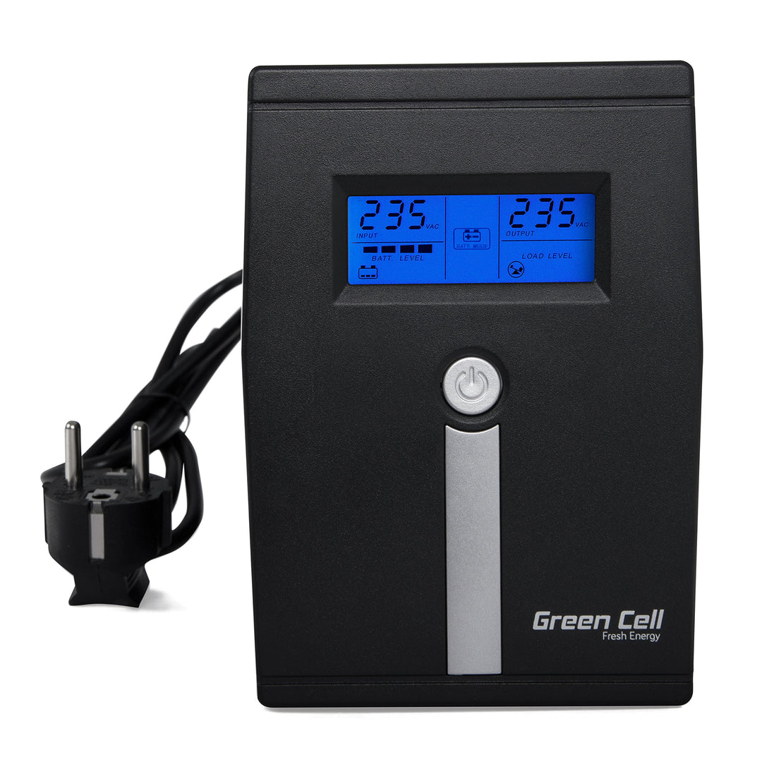 Green Cell 600VA 360W Überspannungsschutz 230V schwarz, Multicolor, UPS01LCD