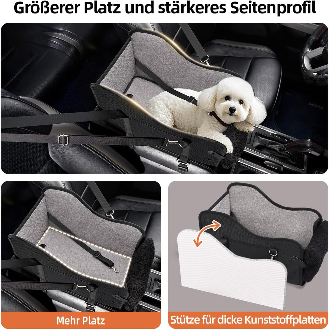 Auto-Hundesitz für Kleine Hunde & Katzen | Sicherer Hunde-Sitz mit Doppelter Befestigung, Wasserdich