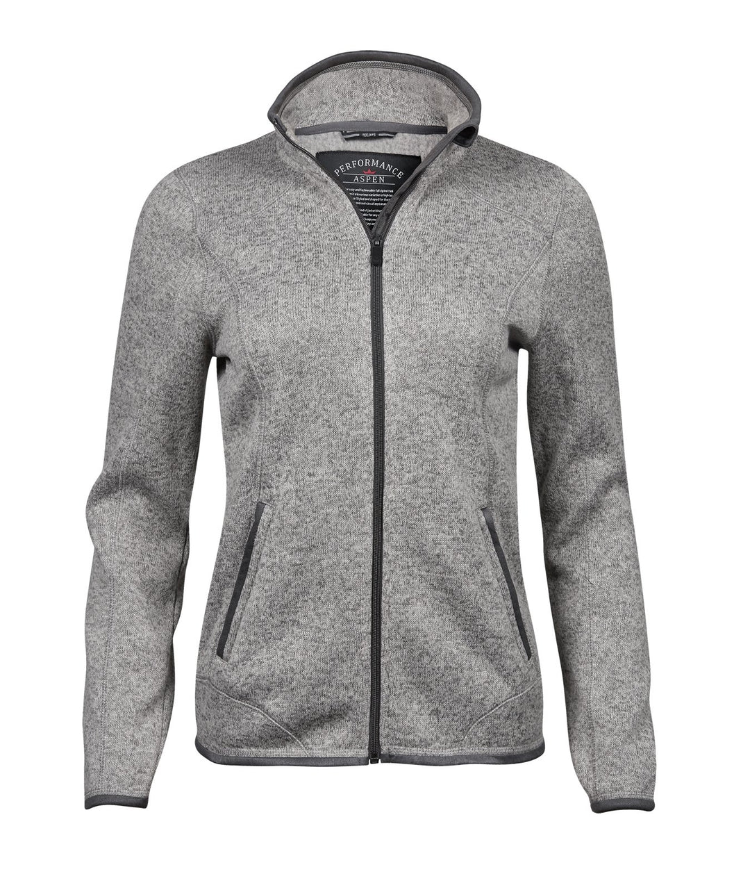 Tee Jays TJ9616 Ladies Aspen Jacke Damenjacke Übergangsjacke Fleece, Farbe:Grey Melange, Grössen:M