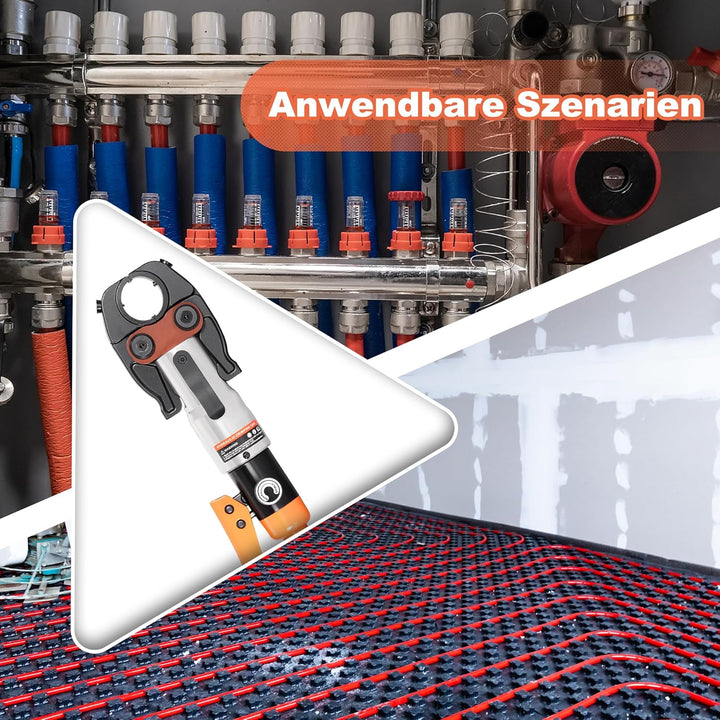 AMZCNC Profi Presszange (hydraulisch) Presswerkzeug TH-Kontur 16-20-26-32 Set Presswerkzeug HPZ mit
