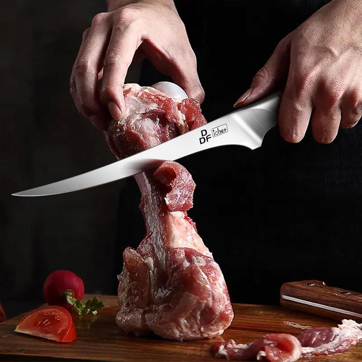 DDF iohEF Filetiermesser 18cm - Ausbeinmesser Profi Fischmesser für Fisch und Fleisch, Ergonomischer