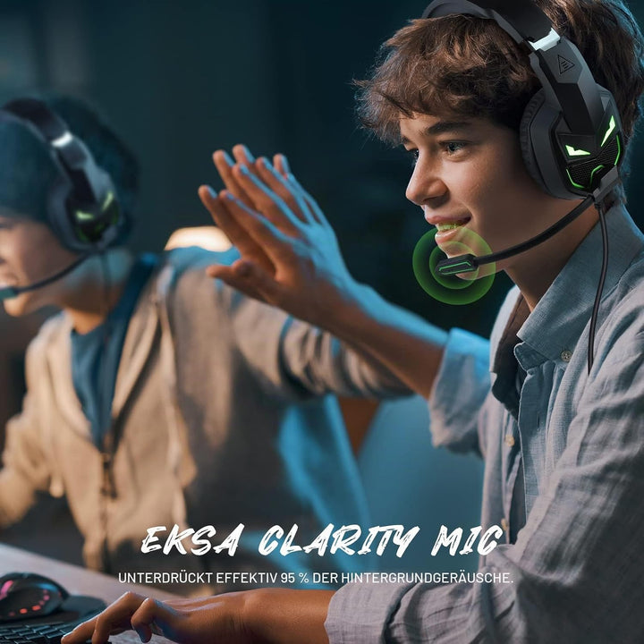 EKSA Fenrir Gaming Headset, Headset mit Mikrofon für PS4 PS5 Xbox one PC Mac Laptop, 3D Surround Sou