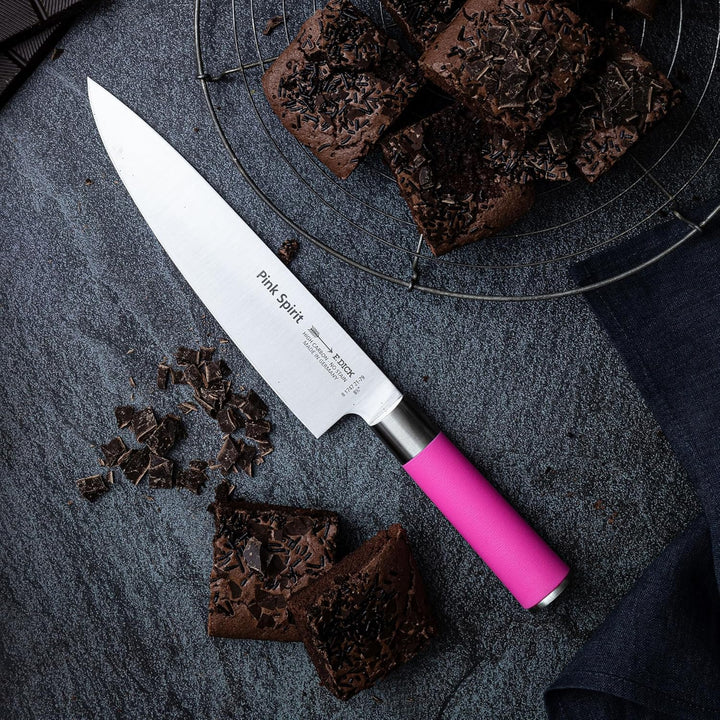 F. DICK Pink Spirit Kochmesser (Klingenlänge 21 cm, Küchenmesser aus hochlegiertem Edelstahl, Klinge
