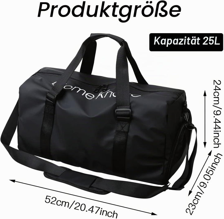 Sporttaschen Herren, Sporttasche Damen, mit Schuhfach und Nassfach, Reisetasche und Handtaschen, Tra