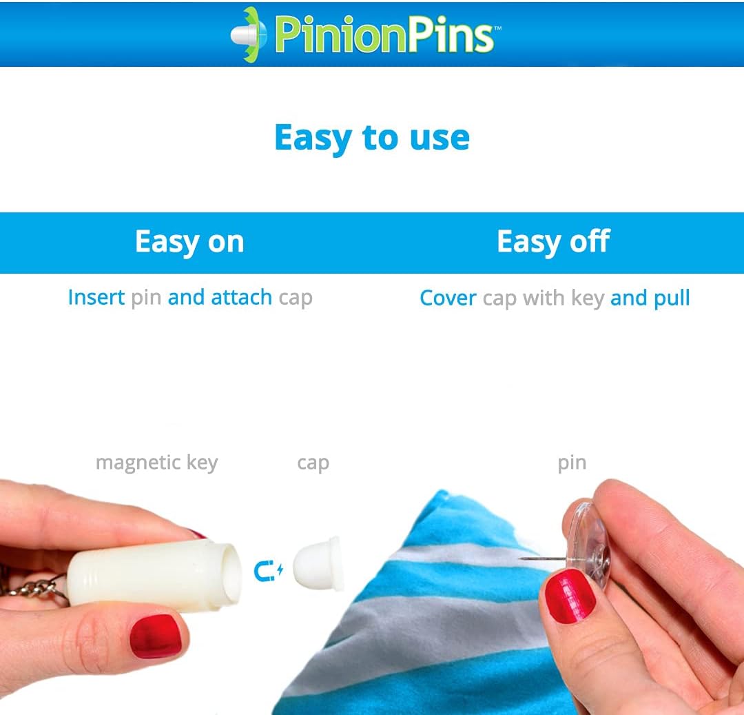 Pinion Pins Magnetische Befestigungssystem (8er Set) Bettdecken-Clip, Befestigungen, Dekoration und