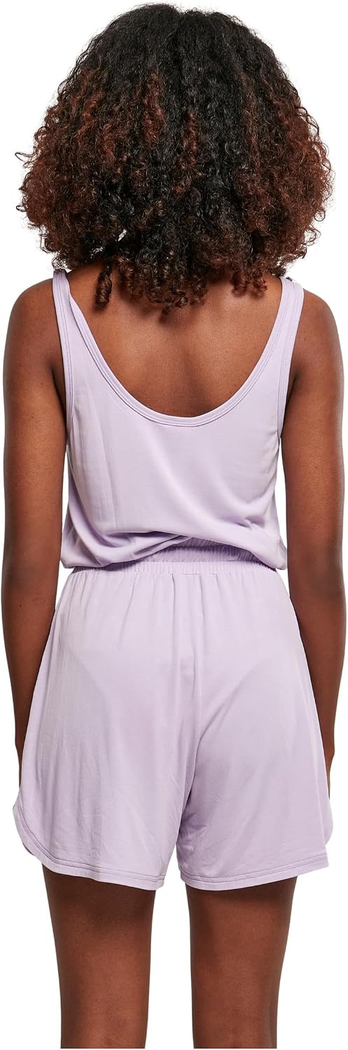 Urban Classics Damen Ladies Short Sleevless Modal Jumpsuit T-Shirt M Lilac, M Lilac