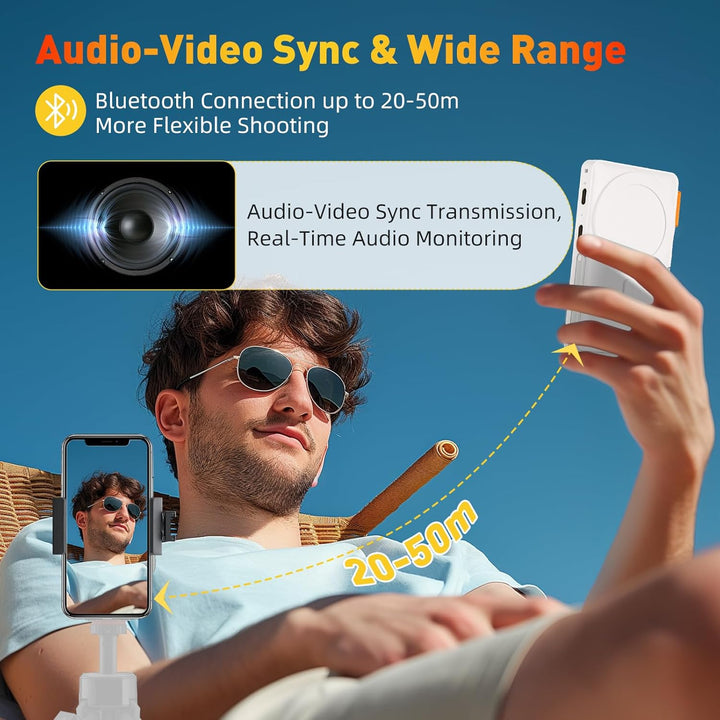 Handy Selfie Monitor, 4,02″ Magnetisches Drahtloses Portable Monitor Selfie Bildschirm, 2300 mAh, mi