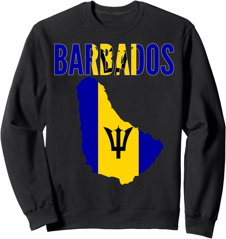 Barbadian - Barbados Landkarte Flagge Sweatshirt