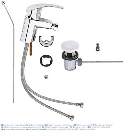 GROHE Eurosmart - Einhand- Bidetarmatur (wassersparend, mit Temperaturbegrenzer, schnelle Befestigun